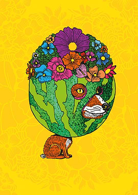 Everyone know that the fox says: Put me in a watermelon ...