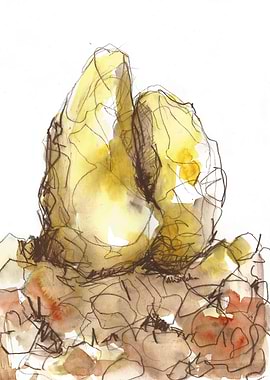 Rock it! Abstract rocky modern shapes. Watercolour with ...