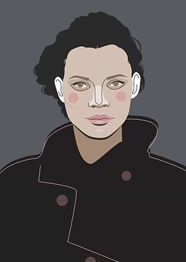 Flat design presenting women's portraits.