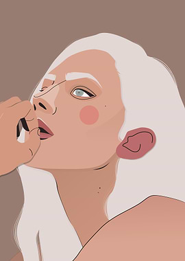 Flat design presenting women's portraits.