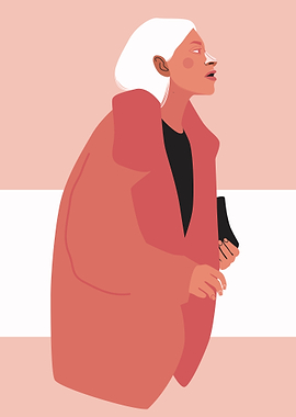 Flat design presenting women.