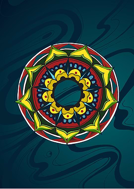 Digital version of one of my original Mandala and zenta ...