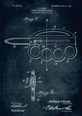 No121. - 1906 - Oyster shucking knife - Inventor J. A. ...