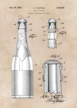 patent art Hoffman Bottle Closure 1933