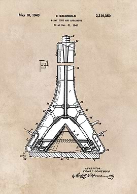 patent art Schiebold X-Ray tube and apparatus 1943