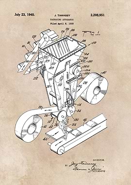 patent art Tamassy Packaging apparatus 1940
