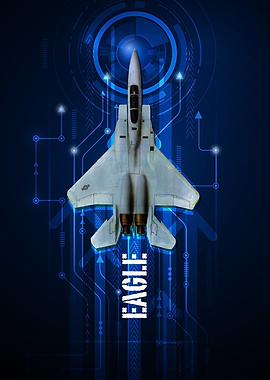 US Air Force F-15 Eagle digital aviation artwork