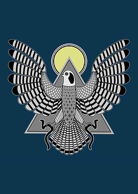 The Falcon, Horus, is the God of the Sky and soars abov ...