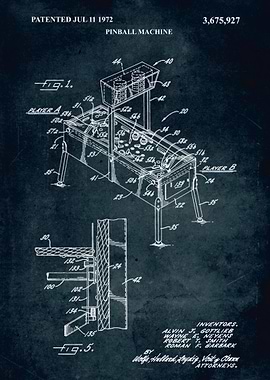 No198 - 1972 - Pinball machine - Inventors A. J. Gottli ...