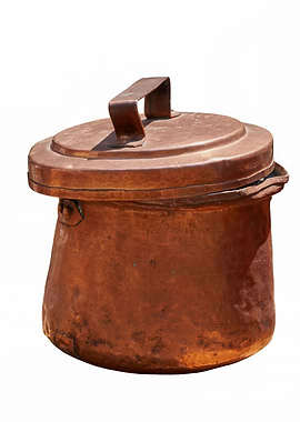 old copper pot