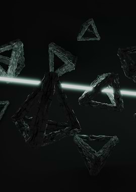 a photon of light moving through particles