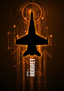 FA/18 Hornet digital silhouette