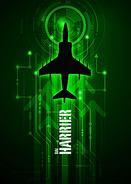 Harrier Jump Jet aviation art work