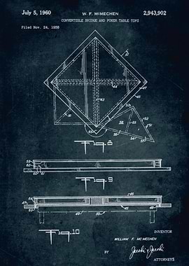 No223 - 1958 - Convertible bridge and poker table tops ...