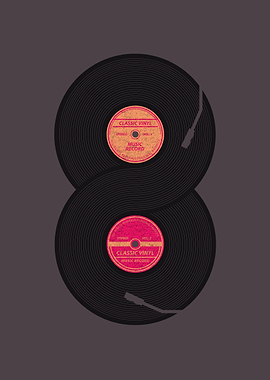 Infinity of vinyl record.