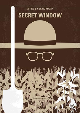 No830 My Secret Window minimal movie poster A writer i ...