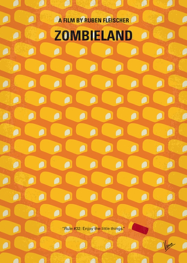 No829 My Zombieland minimal movie poster A shy student ...