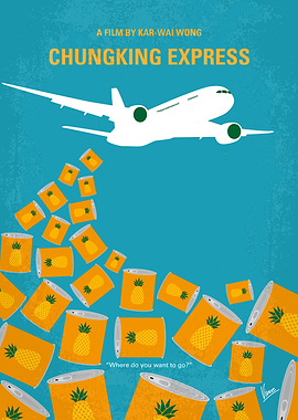 No835 My Chungking Express minimal movie poster Two me ...