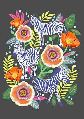 Secret Flower Garden -Dreaming Zebra-