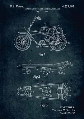 No231 - 1980 - Combination cycle seat-skateboard - Inve ...