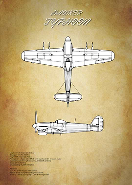 Hawker Typhoon Blueprint