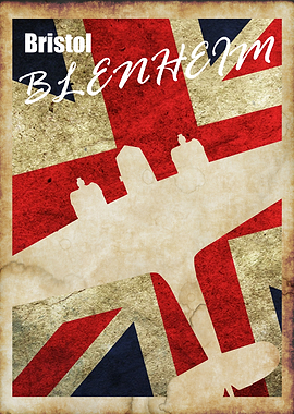 Bristol Blenheim vintage WW2 style poster