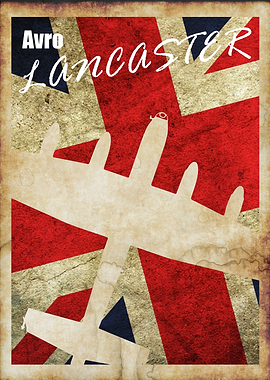 Vintage style Avro Lancaster WW2 poster