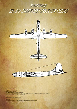 Boeing B-29 Superfortress Blueprint
