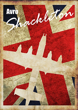 Avro Shackleton Vintage style WW2 poster