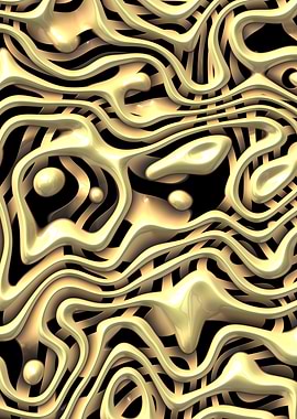 Abstract metal waves by J.P. Voodoo