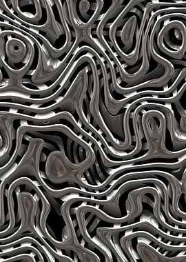 Abstract metal waves by J.P. Voodoo