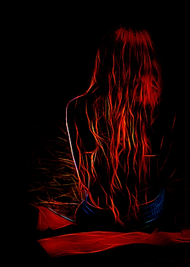 woman on beach at sea