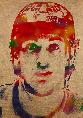 Wayne Gretzky Watercolor Portrait