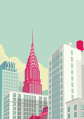 Park Avenue with Chrysler Building NYC