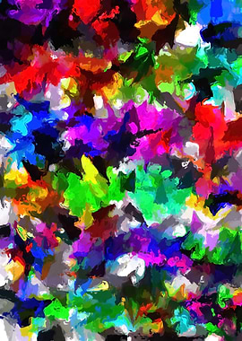 psychedelic splash painting abstract texture in pi