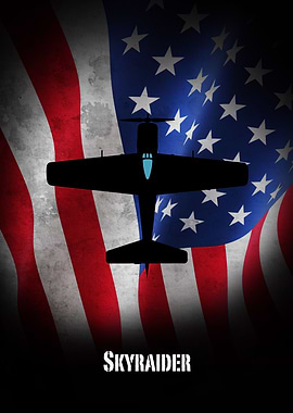 Douglas A-1 Skyraider Stars and stripes