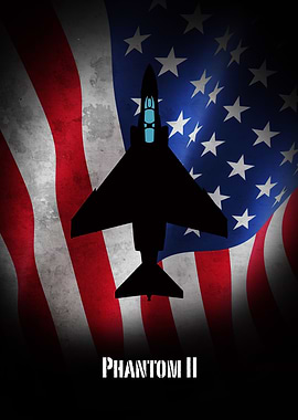 McDonnell Douglas F-4 Phantom II stars and stripes