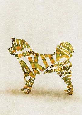 Akita Inu Dog Typo