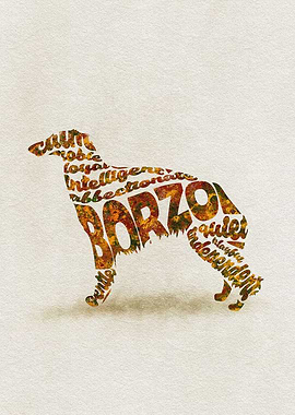 Borzoi Dog Typo