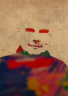 Billy Corgan of Smashing Pumpkins Watercolor Portr