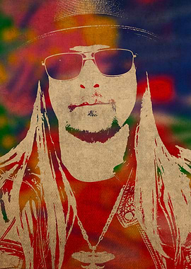 Kid Rock Watercolor Portrait