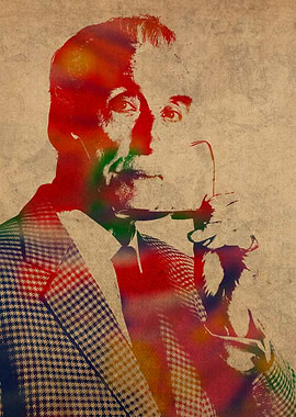 Christopher Lee Watercolor Portrait