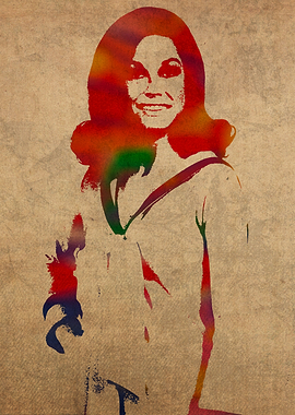 Mary Tyler Moore Watercolor Portrait