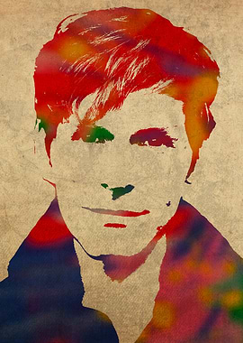 Shaun Evans as Endeavour Watercolor Portrait