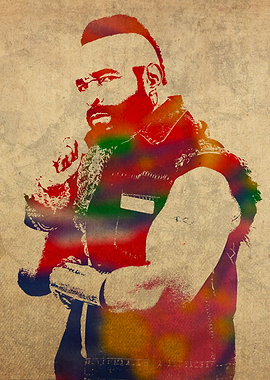 Mr T Watercolor Portrait