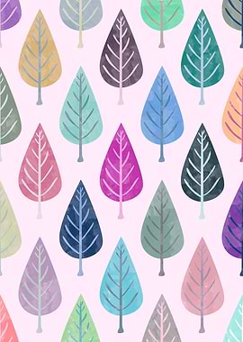 Watercolor Forest Pattern