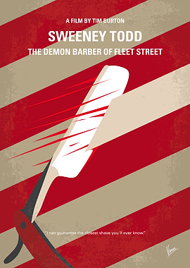 No849 My Sweeney Todd minimal movie poster