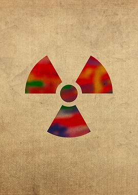 Nuclear Symbol in Watercolor