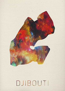 Djibouti Watercolor Map