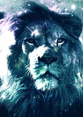 Leo Lion Teal Blue